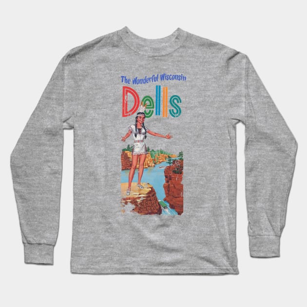 Wisconsin Dells Long Sleeve T-Shirt by retrorockit